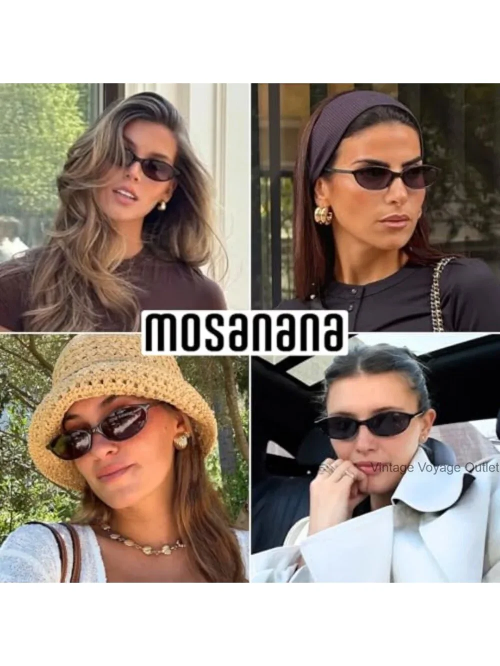 Small Oval Sunglasses Retro 90s UV400 Protection Plastic Frame
